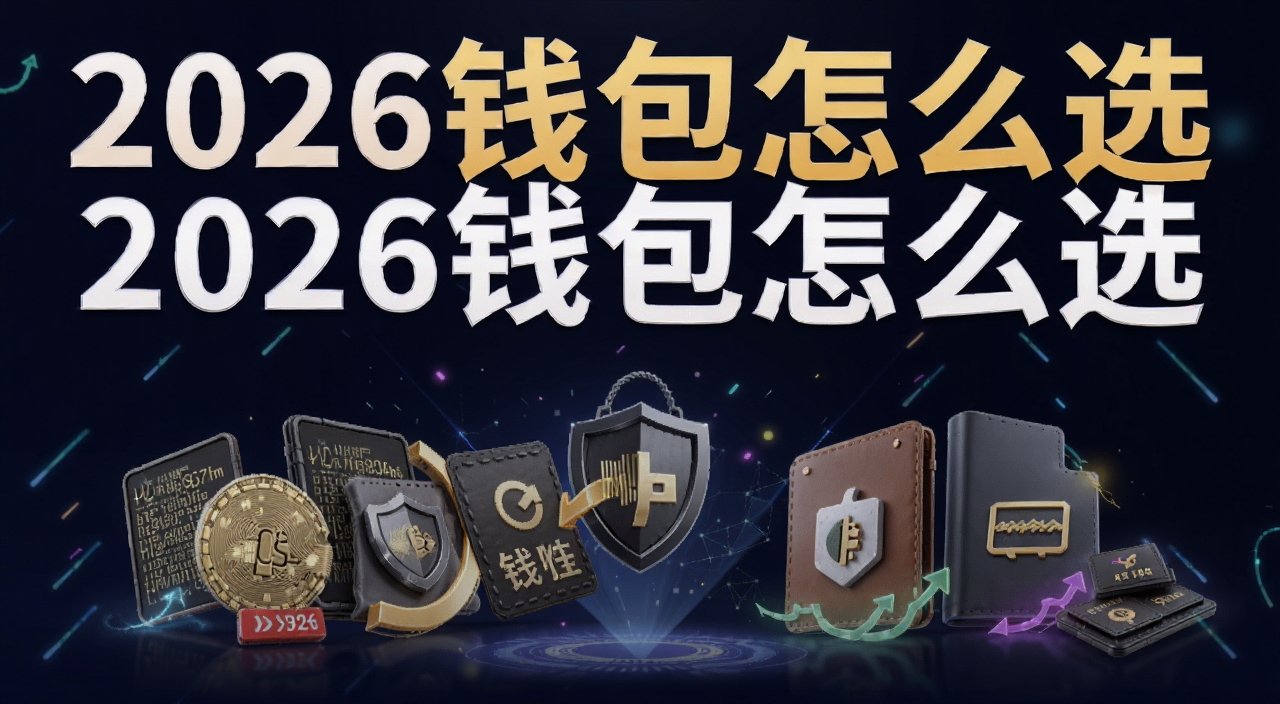 加密货币钱包推荐2026年六大最佳钱包盘点测评封面图,图中包含文字“2026钱包怎么选”