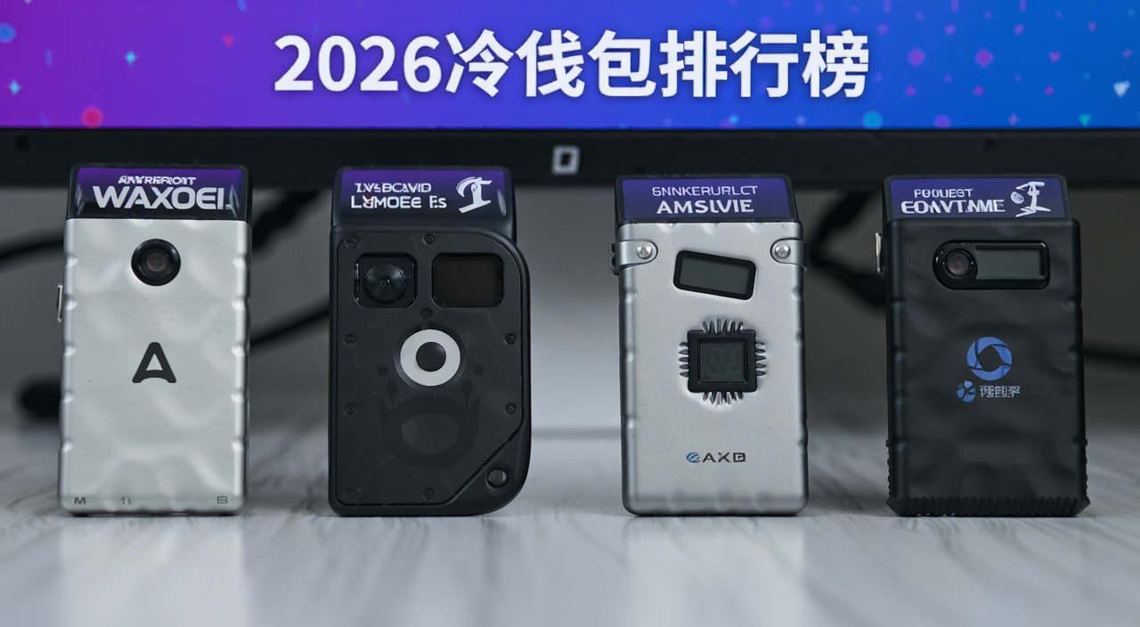 数字货币冷钱包硬件设备实拍图,展示多个品牌冷钱包并排摆放,标注各品牌名称,突出2026冷钱包排行榜主题