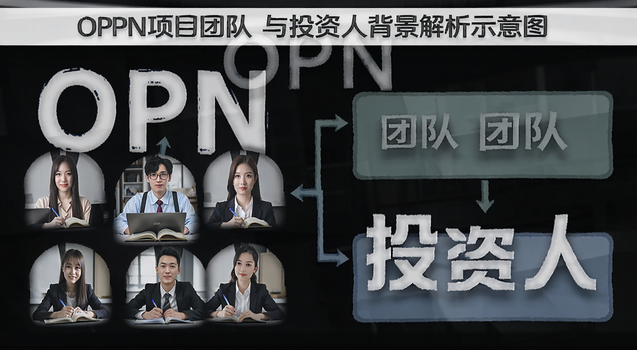 OPN项目团队与投资人背景解析示意图,图中标注“OPN”“团队”“投资人”关键词