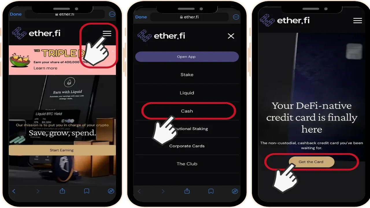 Ether.fi Card客服工单提交界面截图,关键词包含Ether.fi Card交易被拒