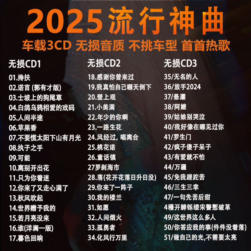 汽车音乐曲库无损歌曲列表展示