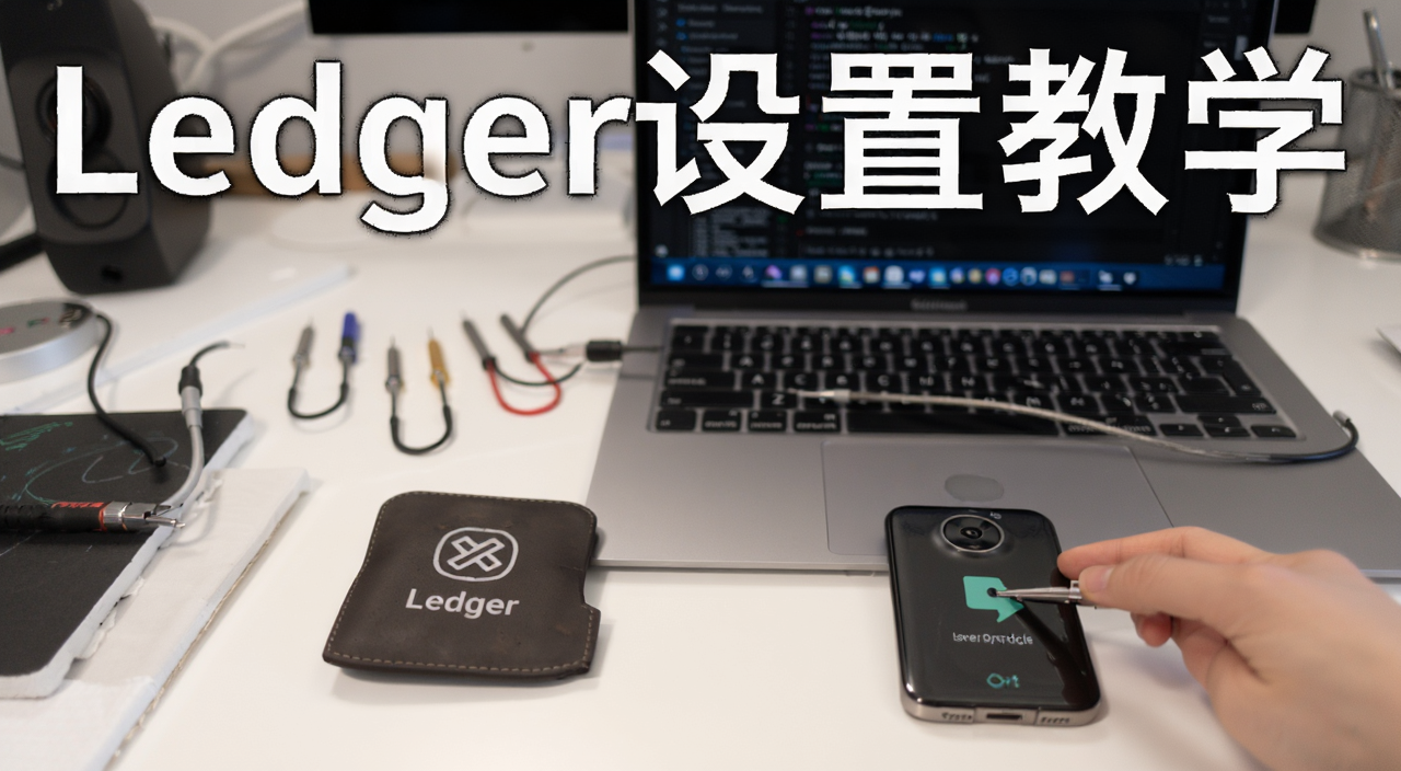 Ledger钱包设置教学硬件钱包初始化助记词备份,文字注明“Ledger设置教学”