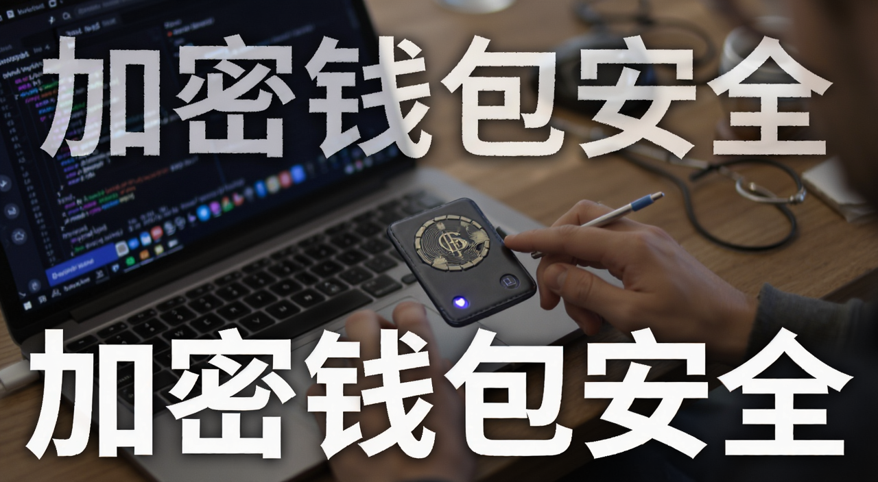 加密货币钱包安全使用指南 助记词备份示意 文字标注“加密钱包安全”