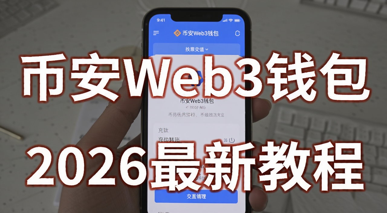 币安Web3钱包手机界面展示充值转账交互操作流程,图中标注