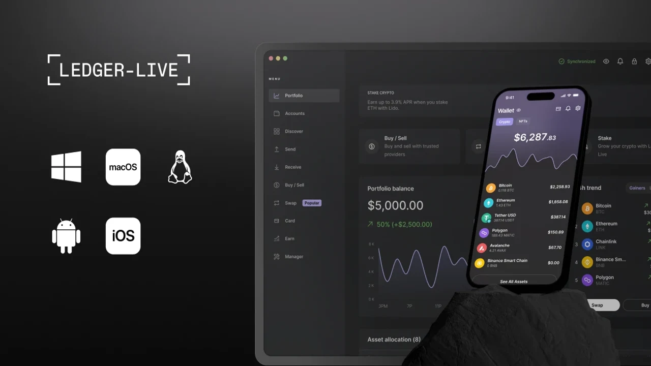 Ledger钱包支持币种列表 2026,图片展示Ledger Live界面中的数字货币资产列表