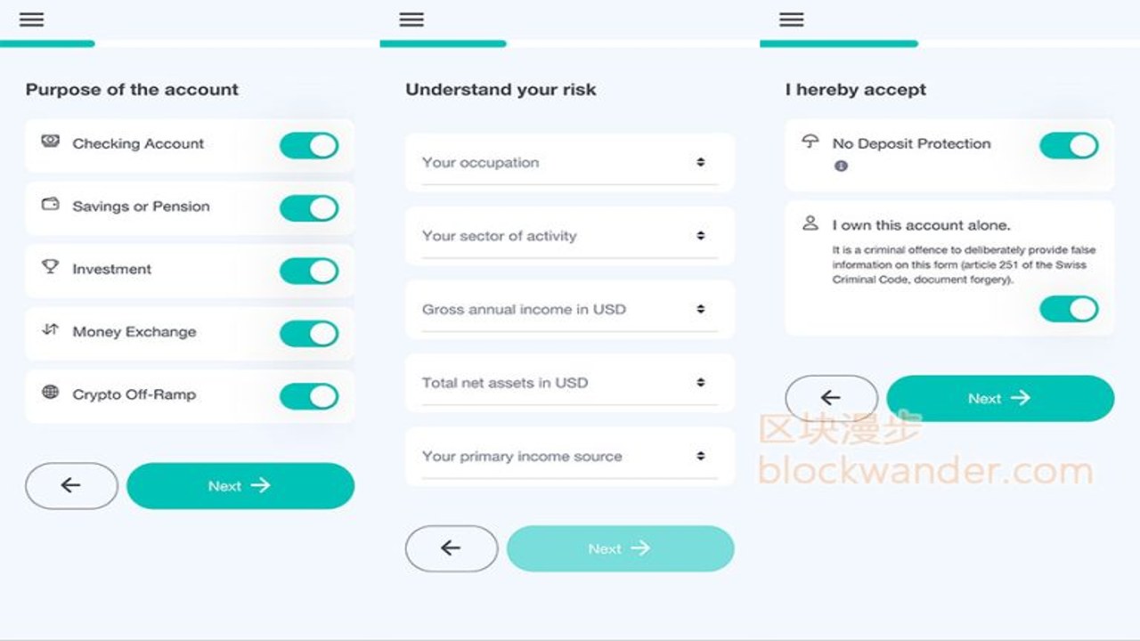 Bitget Wallet Card申请页面KYC认证步骤截图