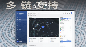 Coinbase Wallet多链资产管理界面展示,文字标注