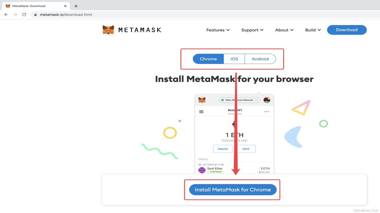 MetaMask官方下载页面 浏览器插件安装界面,关键词包含MetaMask官方下载
