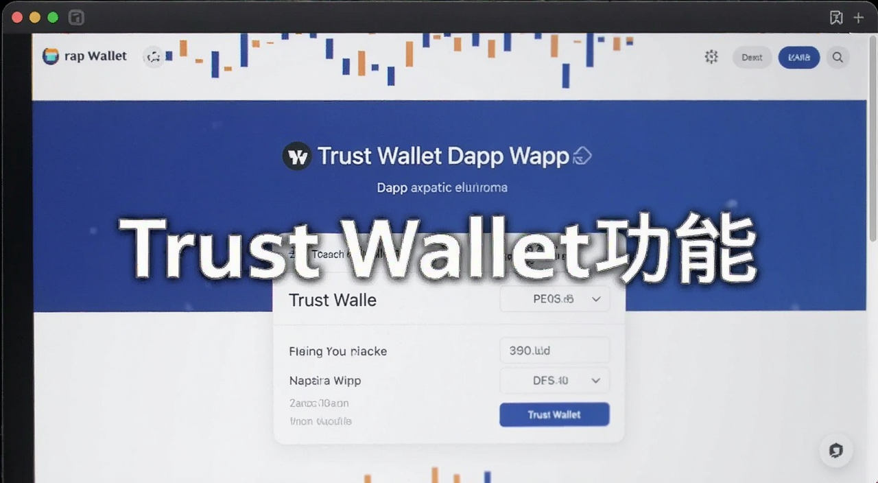 Trust Wallet内置DApp浏览器操作界面,展示去中心化交易所兑换页面,标注