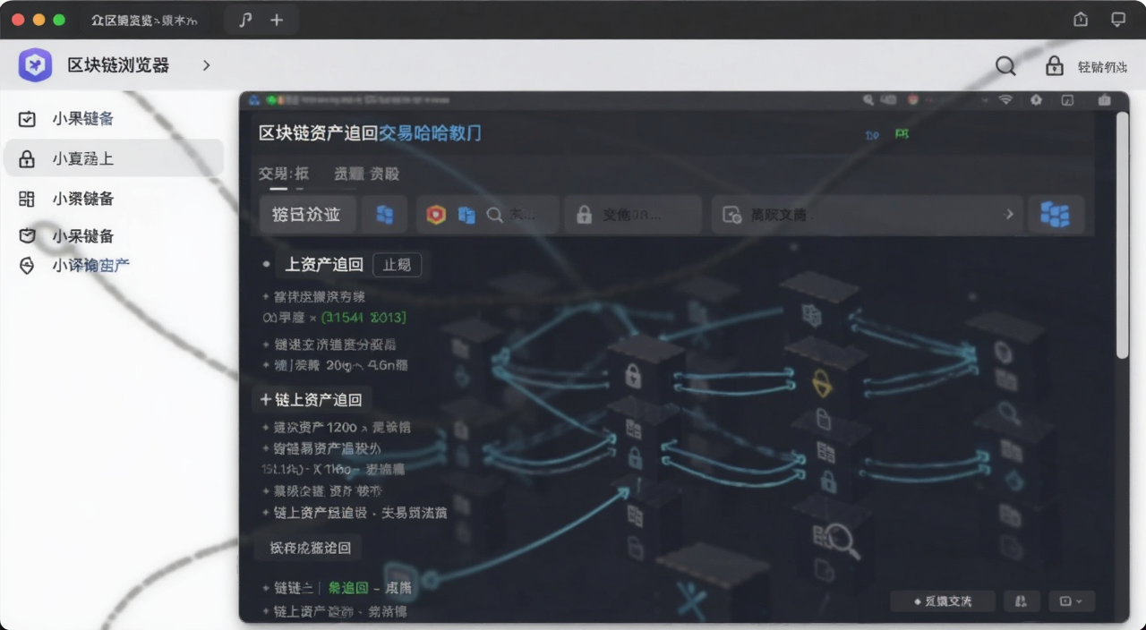 区块链浏览器查询交易哈希界面,关键词包含“链上资产追回”
