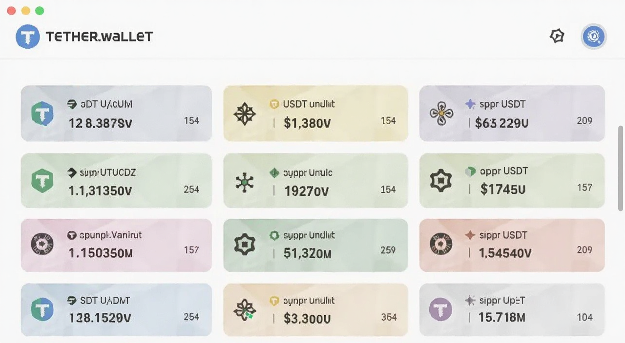 Tether钱包多链资产总览界面,tether.wallet显示不同链上USDT余额