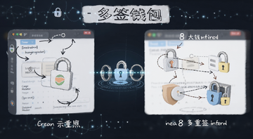 多签钱包是什么 什么时候适合使用 多重签名钱包8大重点 概念示意图 文字注明“多签钱包”