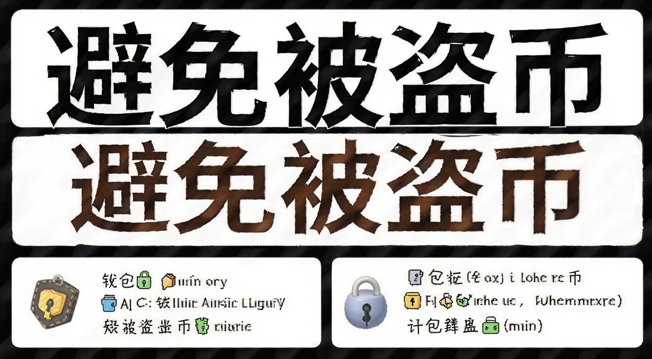如何避免被盗币 钱包安全操作注意事项,图中文字标注“避免被盗币”