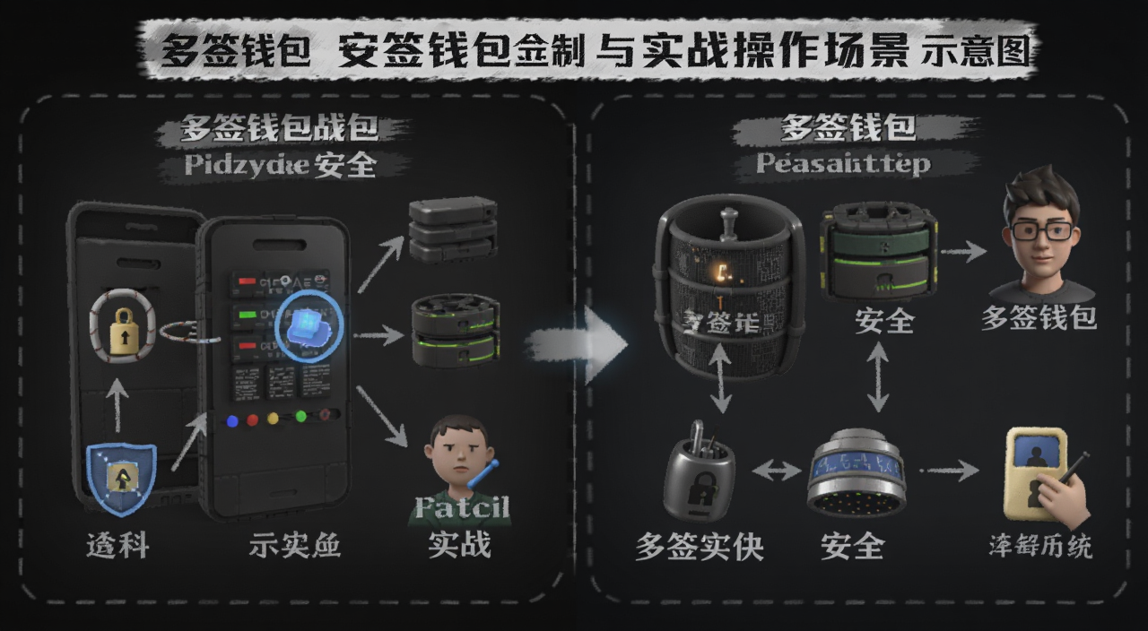 什么是多签钱包 多签钱包安全机制与实战操作场景示意图 图中文字标注 多签钱包 安全 实战