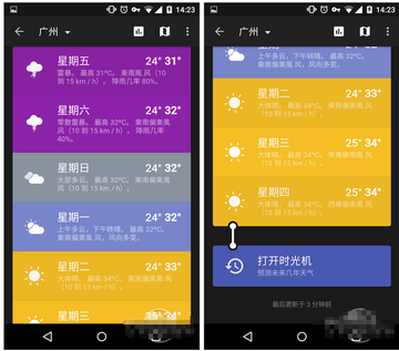 宜时天气功能界面截图
