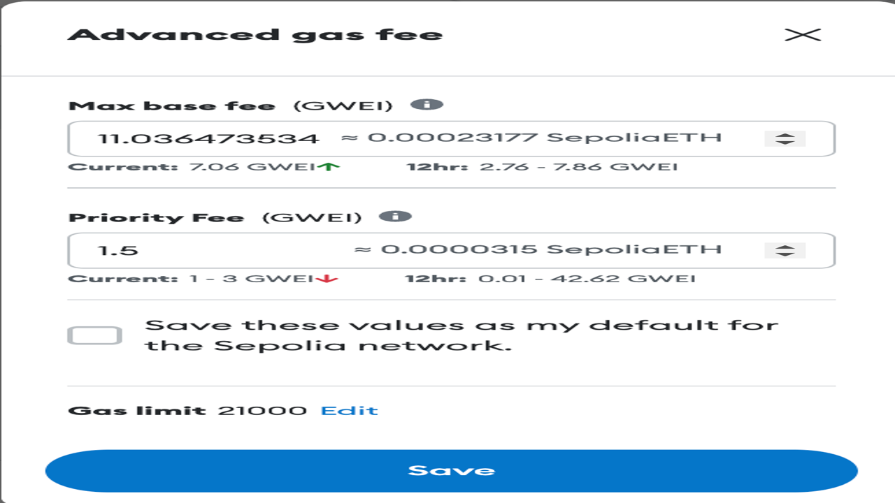 Web3钱包Gas费设置界面,欧易币安钱包手续费对比