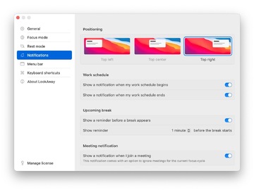 LookAway for Mac 智能护眼休息提醒软件 整体功能界面展示 护眼提醒设置效果图