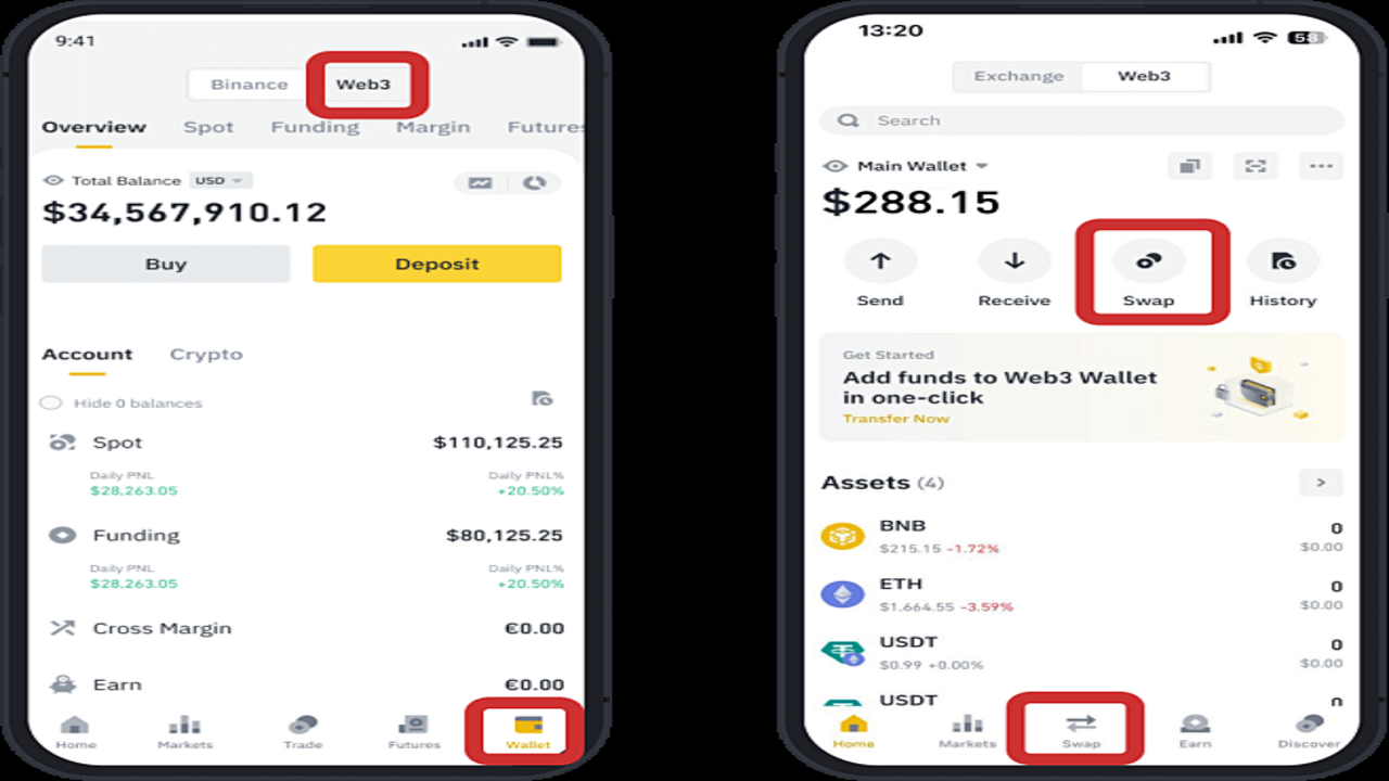 币安Web3钱包DApp浏览器界面截图