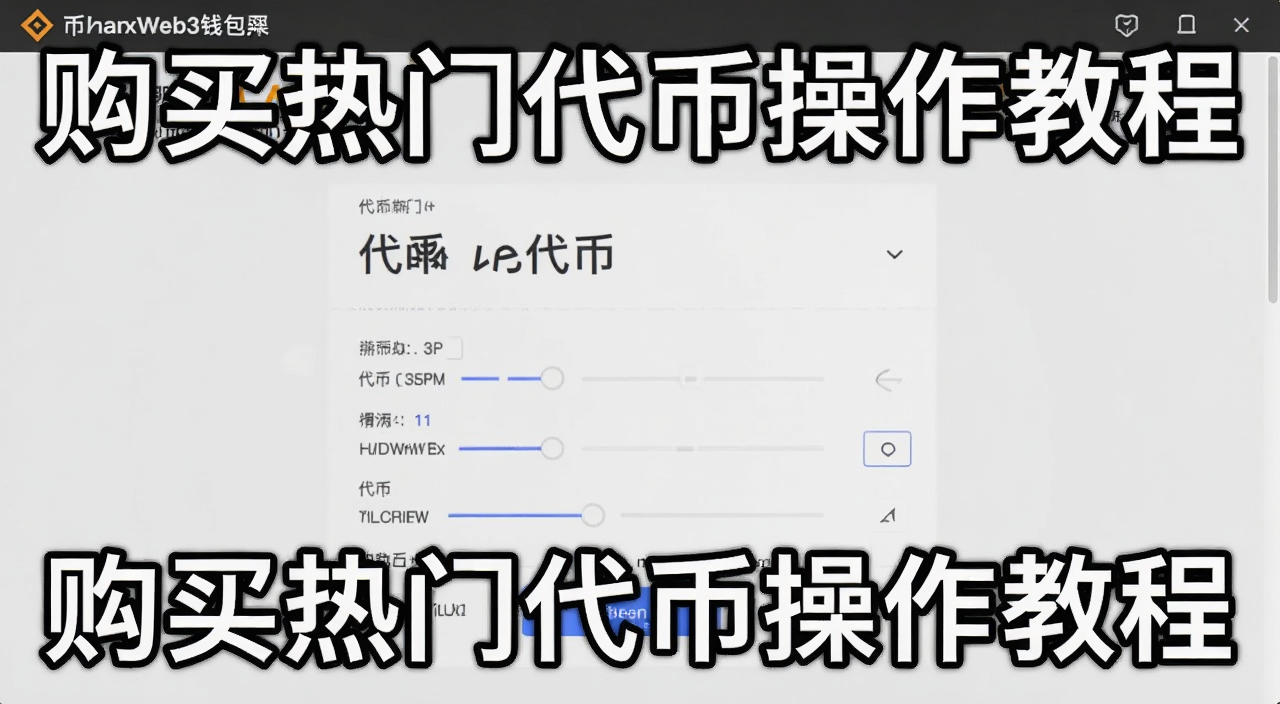 币安Web3钱包兑换界面购买热门代币操作截图,显示选择代币和滑点设置,标注“购买热门代币操作教程”