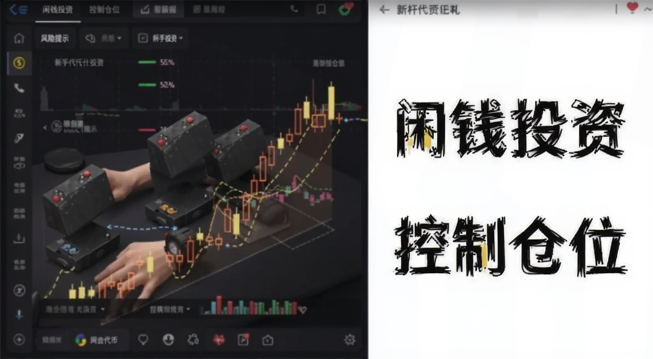 杠杆代币是什么 新手教程 风险提示 图中文字标注“闲钱投资”“控制仓位”