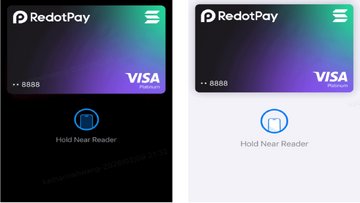 RedotPay Solana����Apple Pay�̳�,�ֻ���Ļ��ʾApple Wallet���ӿ�Ƭ������RedotPay����Ϣ