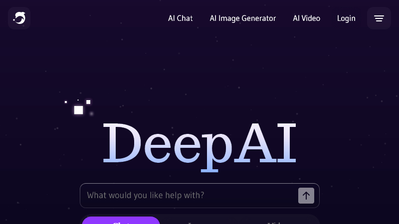 DeepAI一键成片新手入门操作界面截图