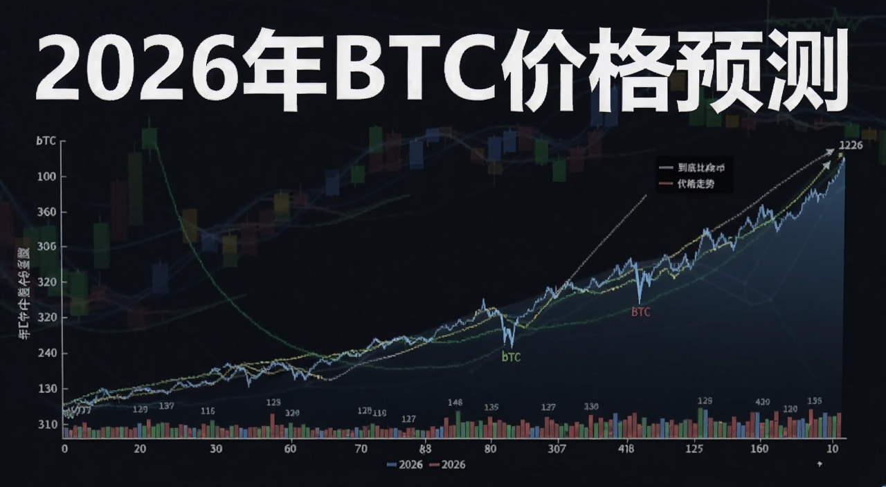btc到底什么价格 2026年比特币价格走势分析图 图中文字标注“2026年BTC价格预测”