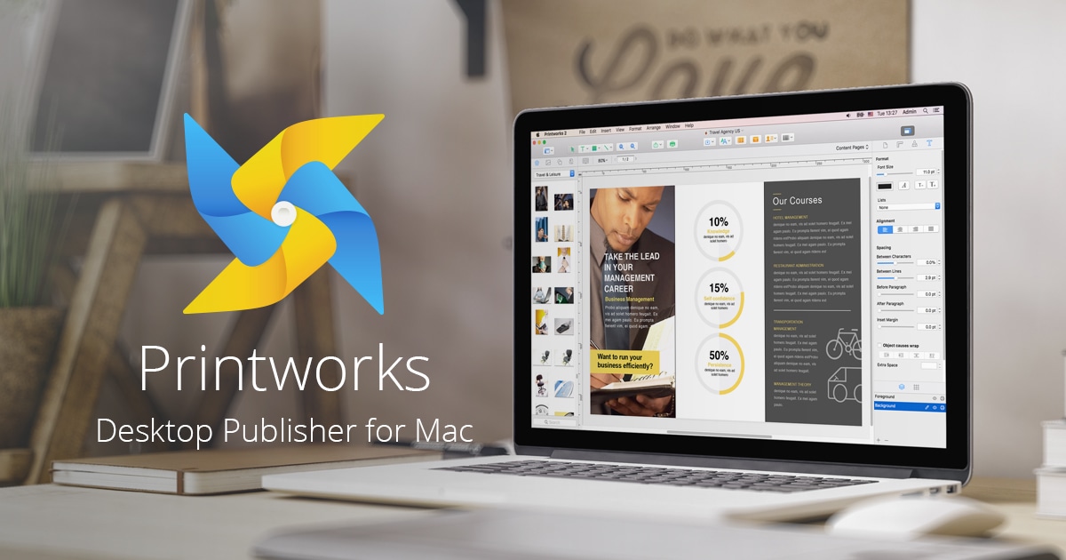 Printworks for Mac(版面设计软件)与其他Mac排版软件对比示意
