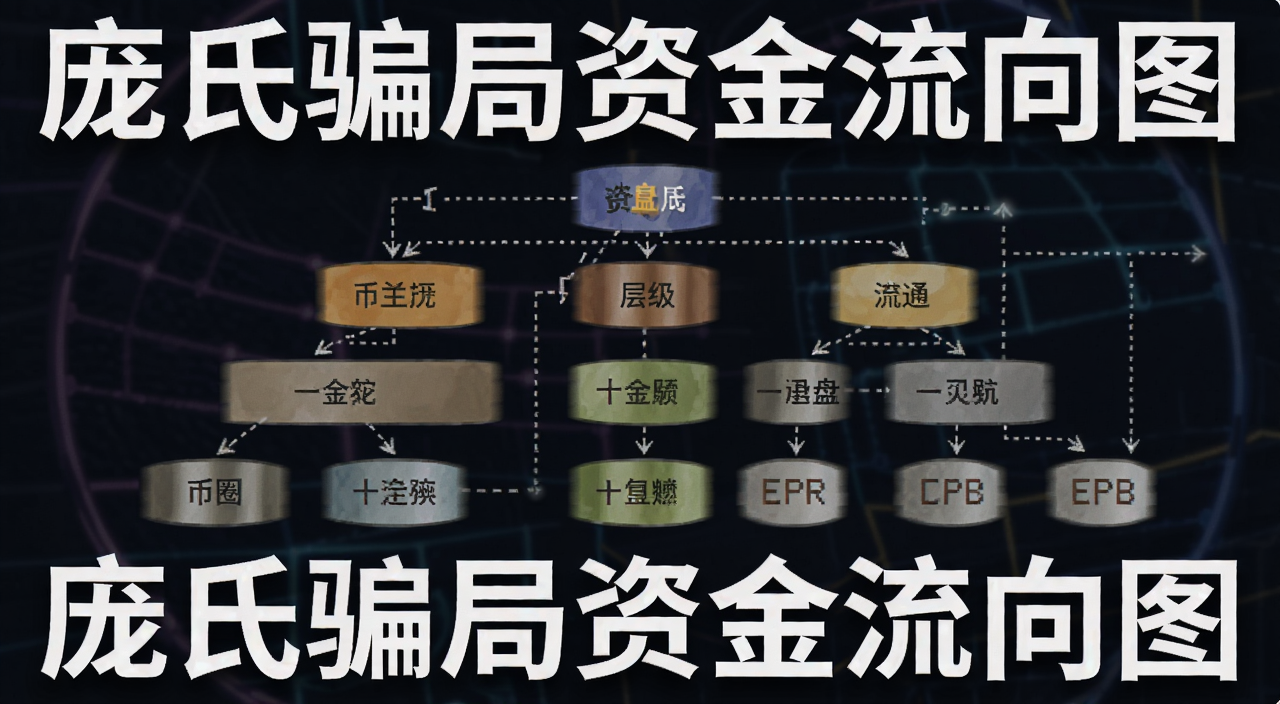 加密货币庞氏骗局是什么意思 币圈资金盘层级结构示意图 配文“庞氏骗局资金流向图”