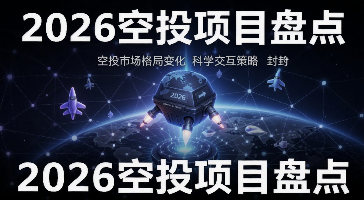 2026年重点空投项目一览 空投市场格局变化及科学交互策略 封面图 文字注明“2026空投项目盘点”