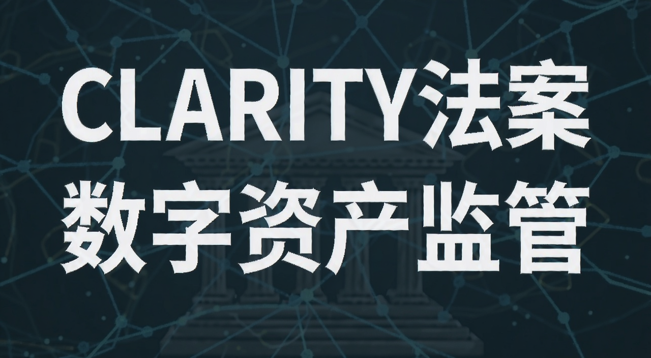 加密货币CLARITY法案美国数字资产监管新规概念图,图中文字标注