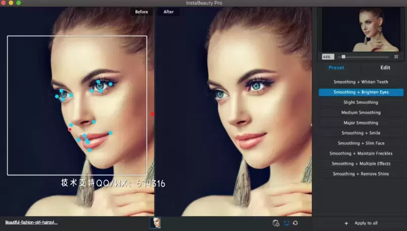 InstaBeauty Pro for Mac电脑版安装拖拽步骤截图