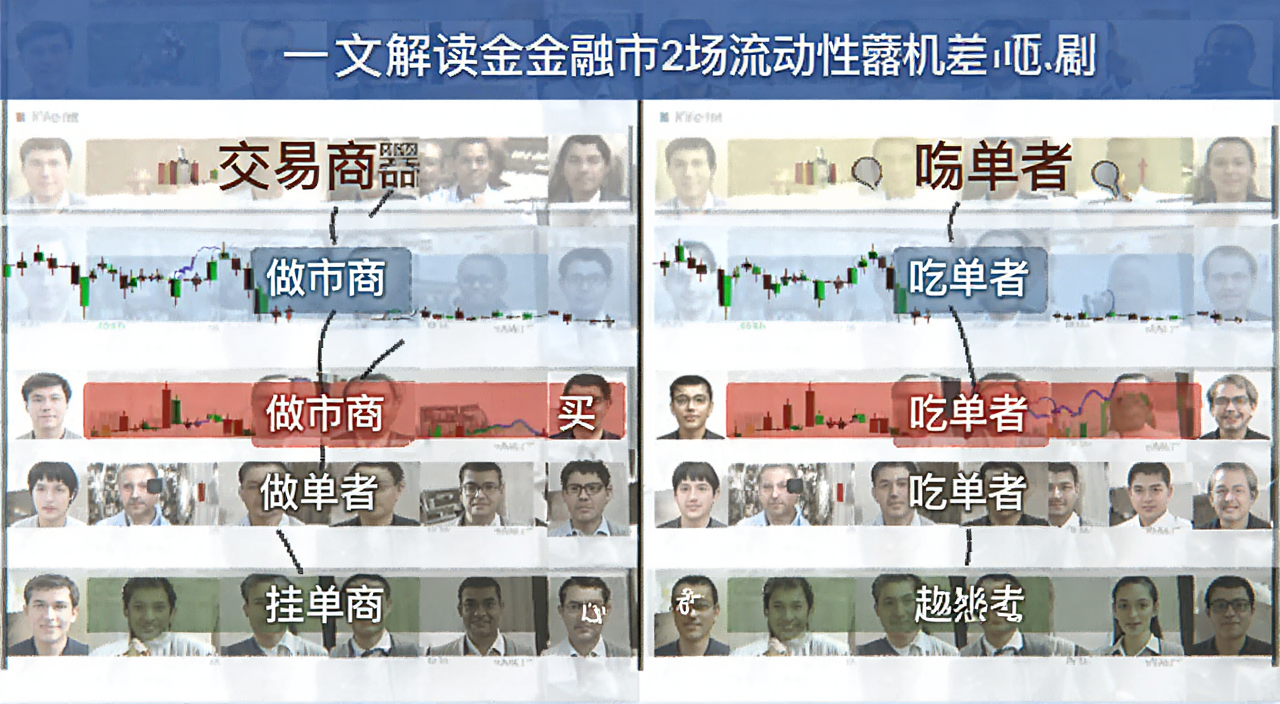 做市商和吃单者是什么意思 两者有何差异 一文解读金融市场流动性机制 交易盘口挂单买卖 文字标注“做市商”和“吃单者”