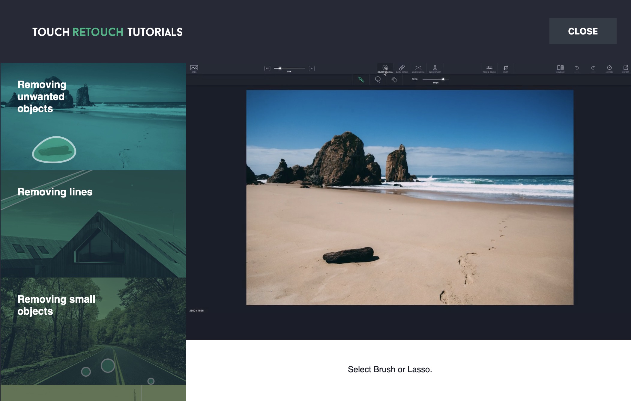 TouchRetouch for Mac(抠图大师)软件主界面功能展示图