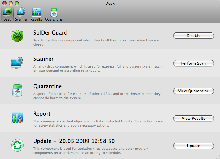 Dr. Antivirus for Mac���԰��ɱ������ɨ����չʾ