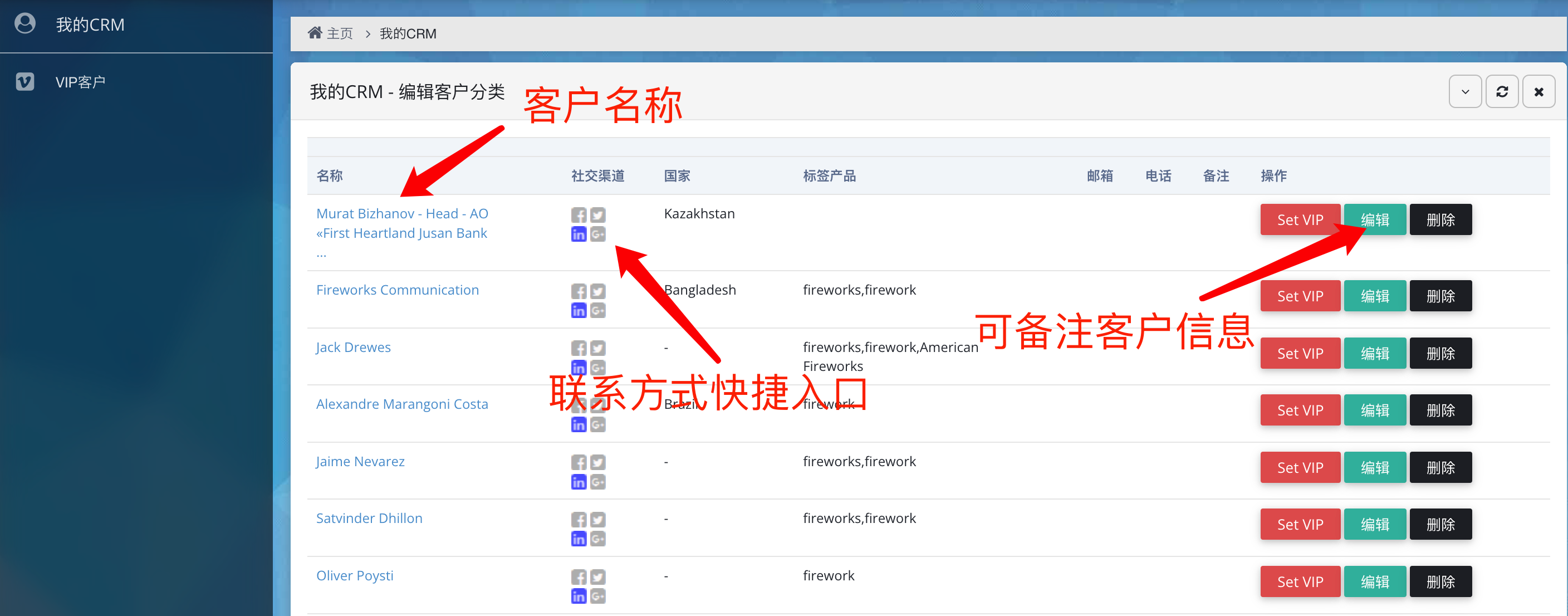 万商云数字化营销获客工具后台操作界面配图
