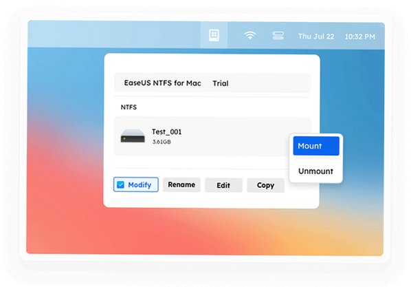 易我NTFS读写工具Mac版 移动硬盘NTFS读写驱动截图0