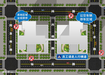 淘凌家塘批发市场周边停车与交通指引图