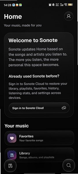 Sonote音乐app官方版1.0.0最新版截图1
