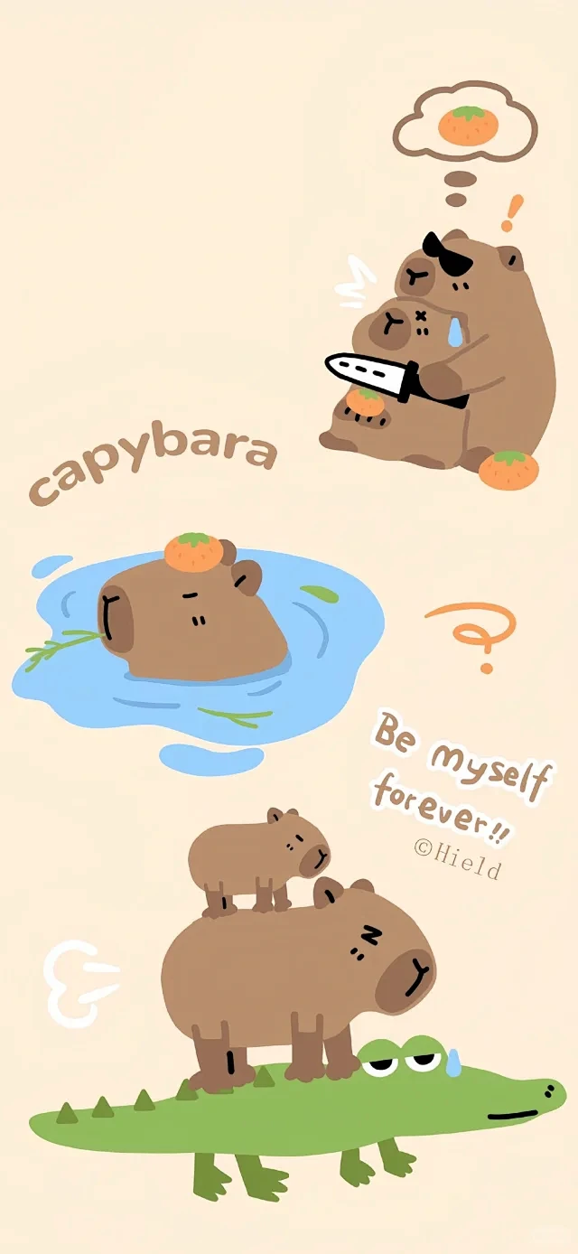 卡皮巴拉不想卷日记 水豚治愈系短视频合集 适合上班族看的放松内容