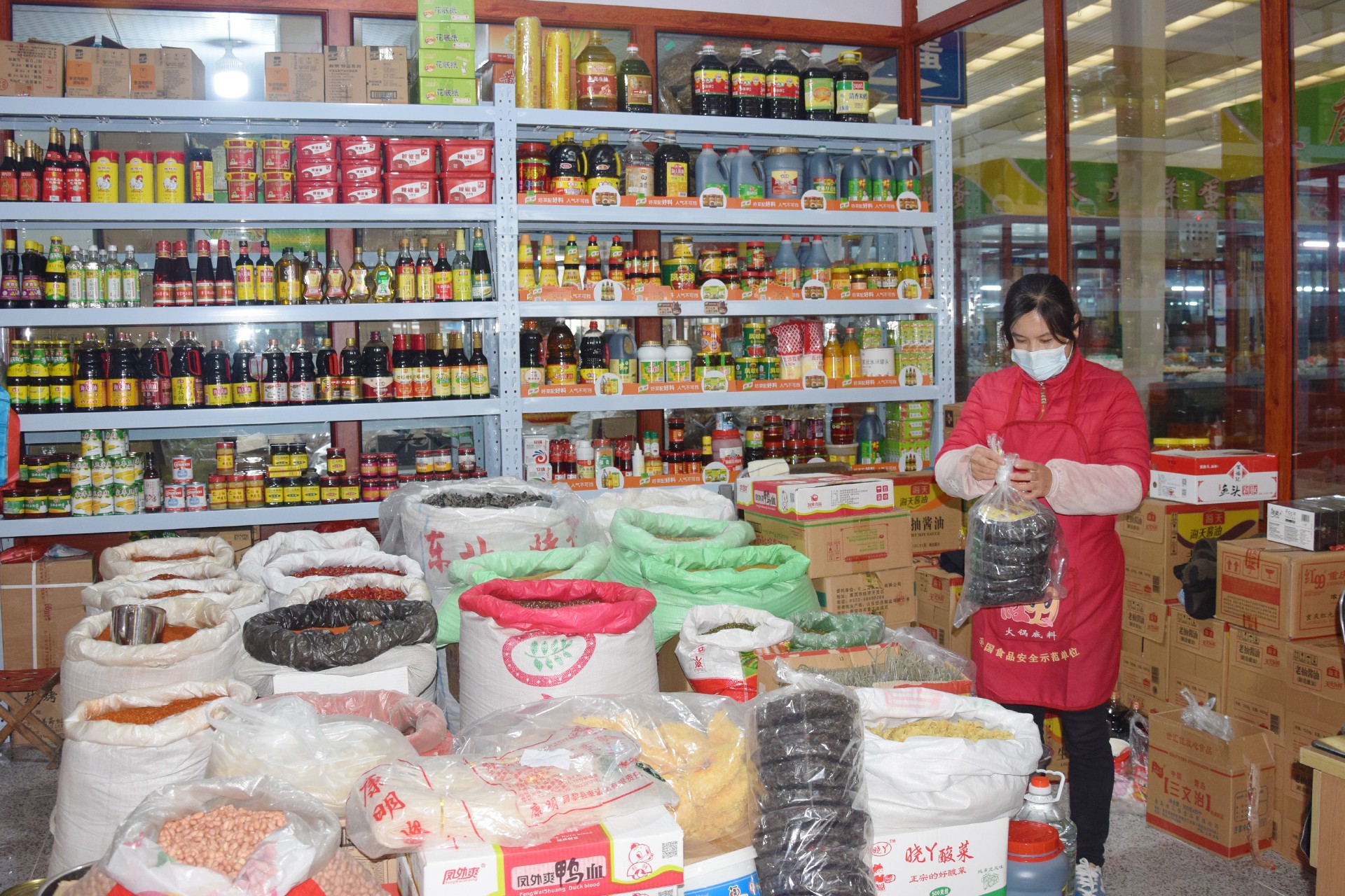 淘凌家塘干货调味品批发市场全景