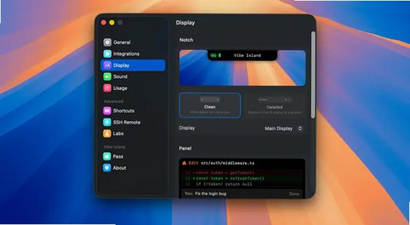 Vibe Island Mac AI编程助手灵动岛监控工具截图0