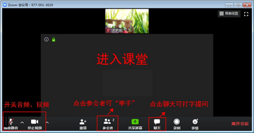 Zoom会议中聊天互动 参会者界面