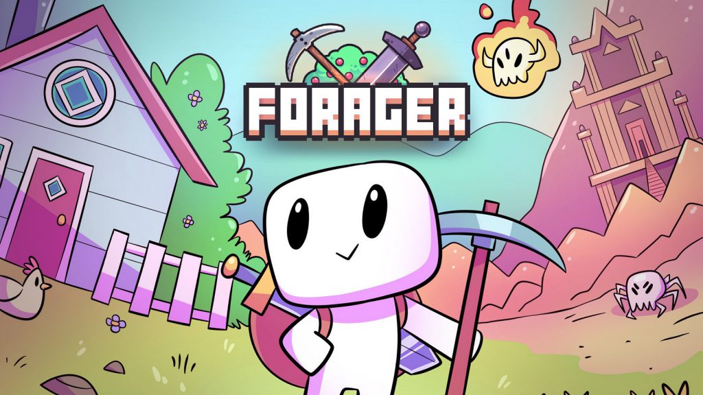 浮岛物语Forager for Mac(沙盒类生存游戏) 游戏内钓鱼挖矿玩法画面