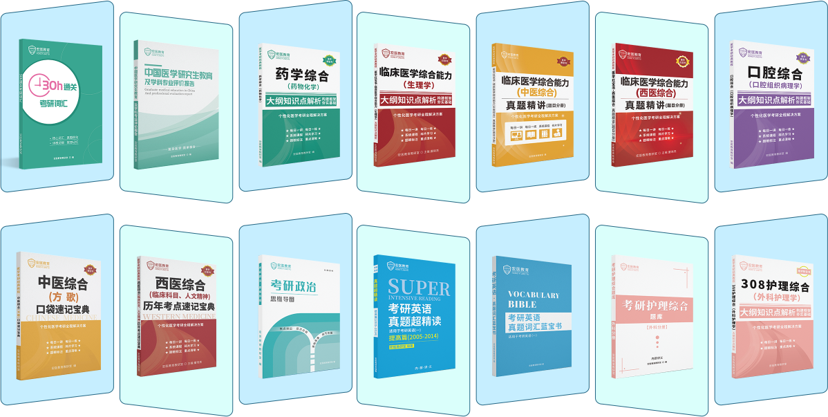 医学考研官方正版教材全套推荐清单封面图