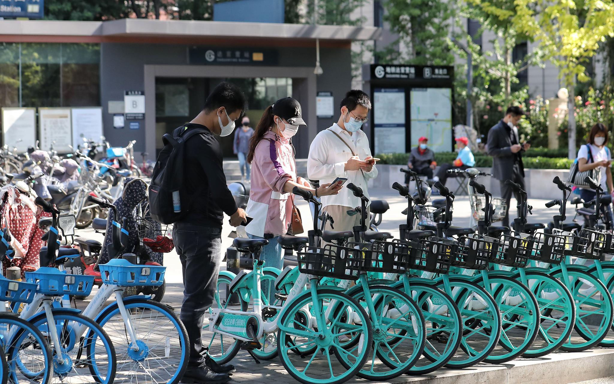 共享单车骑行管家 通勤出游选车 场景化骑行配图