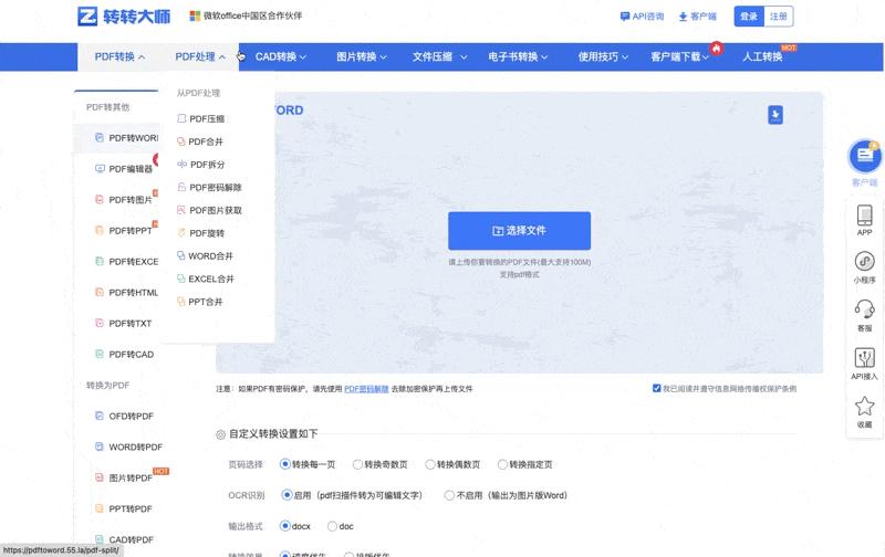 转转大师文件转换功能界面全貌 新手快速上手教程配图
