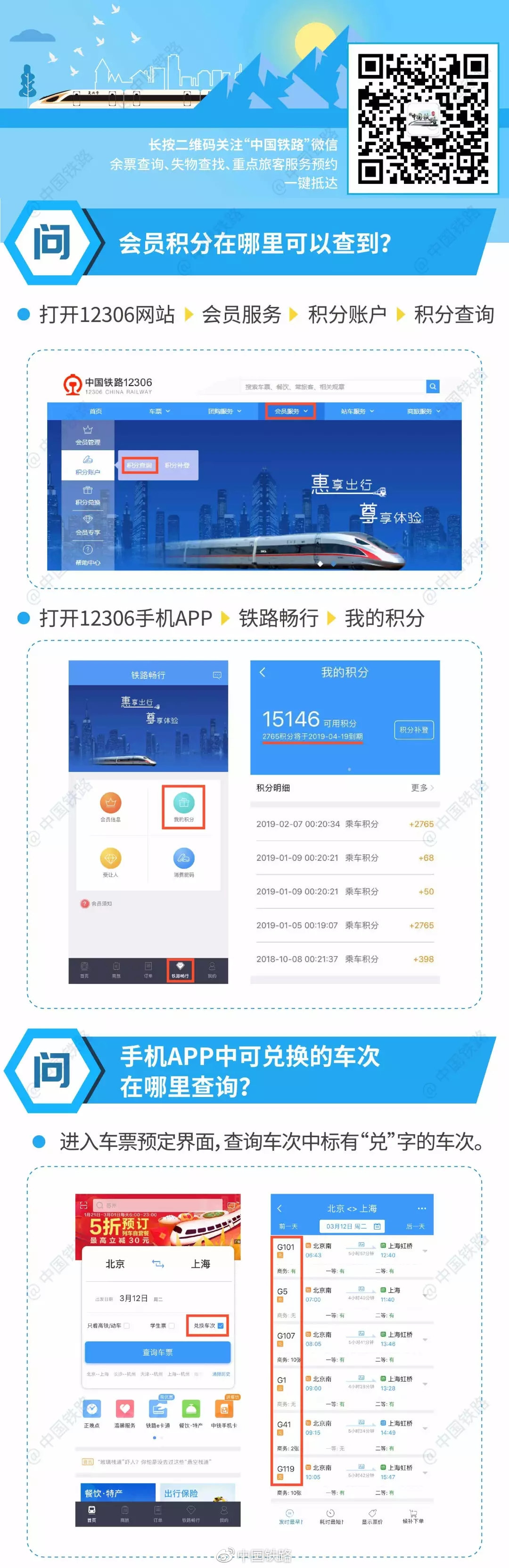 铁路火车订票出行 12306学生票和积分兑换车票配图