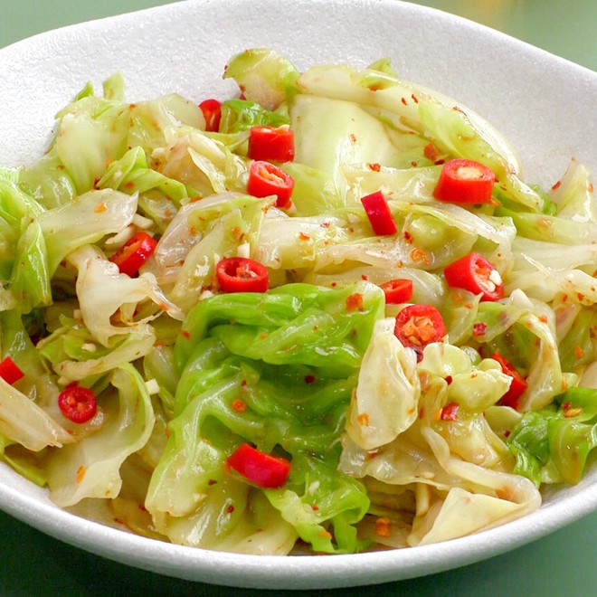 小帮菜手撕包菜酸辣下饭做法