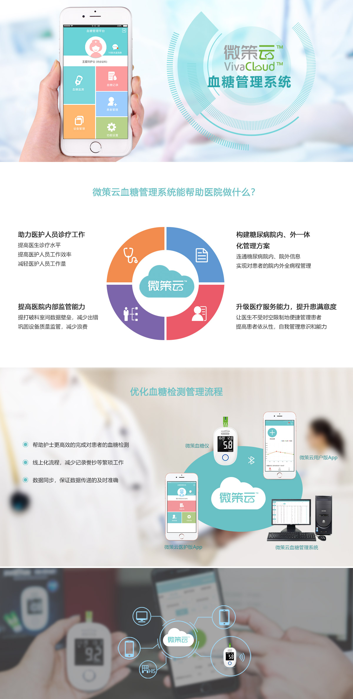 血糖管理平台最新版数据同步与家人共享功能展示